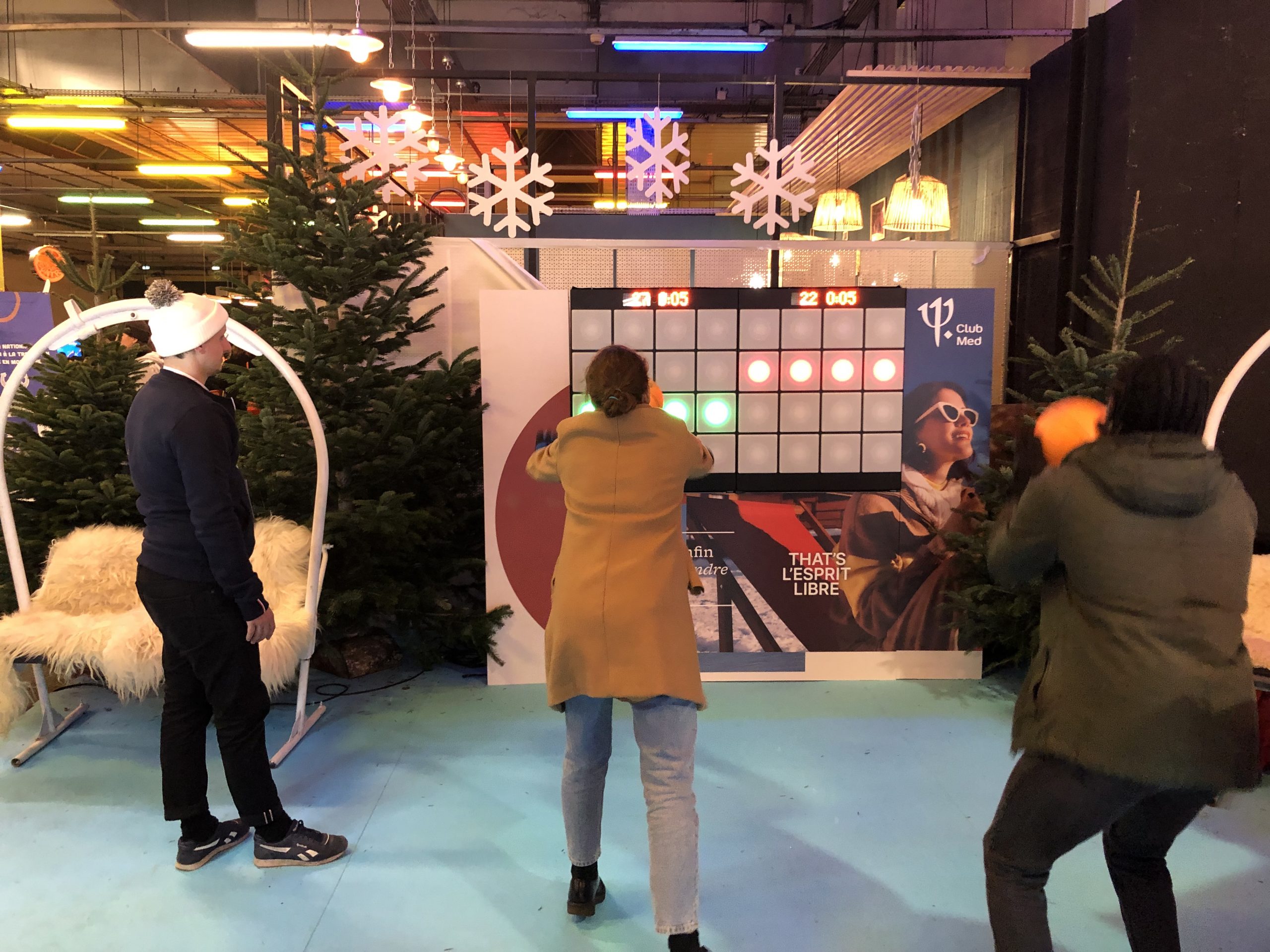 Notre partenaire LED’S GO illumine le Club Med avec le mur interactif ZE WALL lors du lancement de la saison hivernale par France Montagnes !
